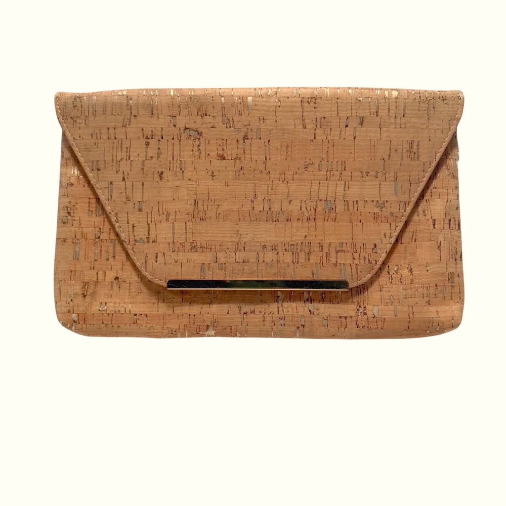 Cork Envelope Clutch Gold Fleck  Bag Vegan Eco-Friendly
